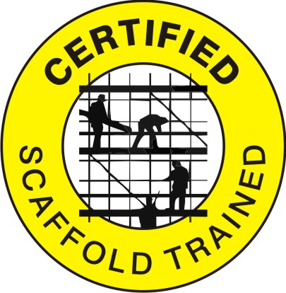 Certified Scaffold Trained Picto - Helmet / Hard Hat Markers