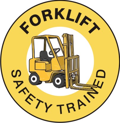Forklift Safety Trained Picto - Helmet / Hard Hat Markers