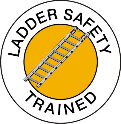 Ladder Safety Trained Picto  - Helmet / Hard Hat Markers
