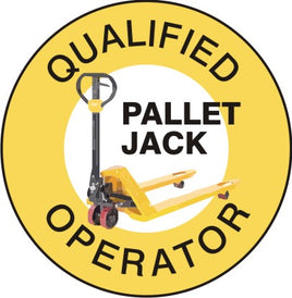 Qualified Pallet Jack Operator Picto - Helmet / Hard Hat Markers