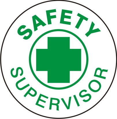 Safety Supervisor Picto - Helmet / Hard Hat Markers