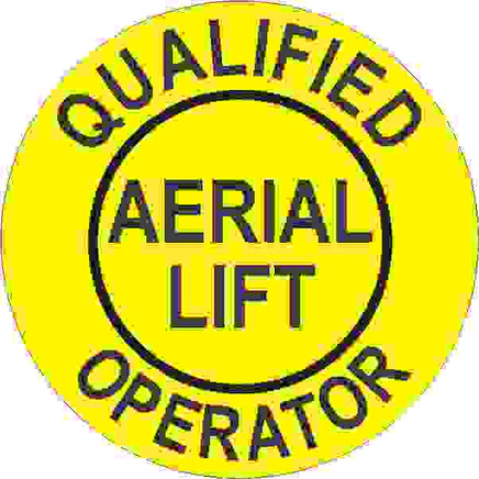 Qualified Aerial Lift Operator - Helmet / Hard Hat Markers