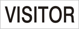 Visitor - Helmet / Hard Hat Marker - Black and White