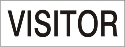 Visitor - Helmet / Hard Hat Marker - Black and White