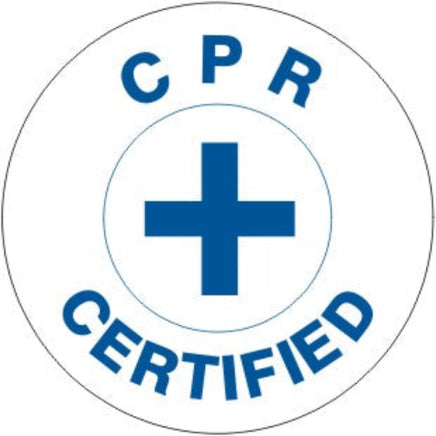 Cpr Certified  With Cross & Border - Helmet / Hard Hat Markers