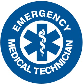 Emergency Medical Technician With  Bc/Bs Symbol - Helmet / Hard Hat Markers