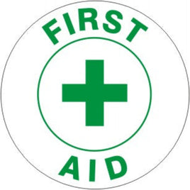 First Aid With Cross In Circle - Helmet / Hard Hat Markers