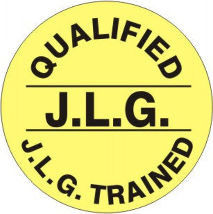 Qualified J.L.G. J.L.G. Trained - Helmet / Hard Hat Markers