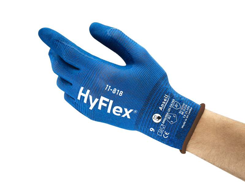 11-818 Palm Coated Thin Work Gloves, Size 9, Blue | 012-11-818-9