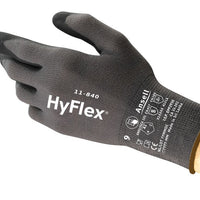 11-840 Nitrile Foam Palm Coated Gloves, Size 9, Black | 012-11-840-9