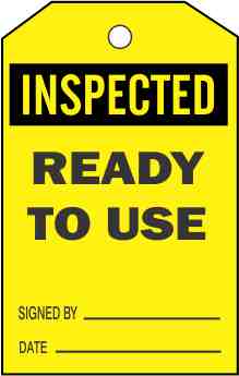 Inspected  Ready To Use Tags