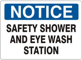 Notice Safety Shower and Eyewash Station Signs | N-7111