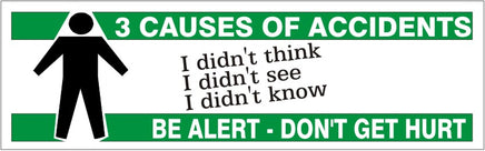 3 Causes Of Accidents - Safety Banner | SB-350