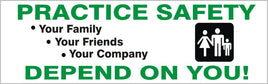 Practice Safety Family Friends Company Depend Safety Banner | SB-362