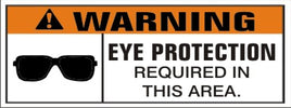 Warning Eye Protection Required In This Area - Safety Banner - SBL-423