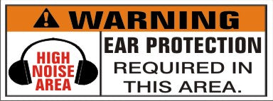 Ear Prtotection Required In This Area - Safety Banner | SBL-425