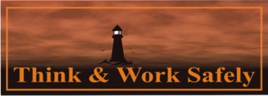 Think and Work Safely - Safety Banner | SBL-429