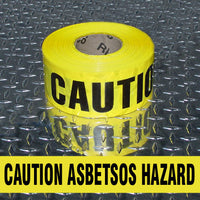 Caution Asbestos Hazard Barricade Tape - 3 Mil - 3"x1000' | BT4072