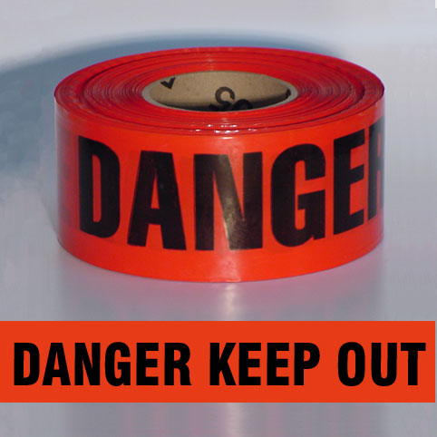 Danger Keep Out Barricade Tape - 3 Mil - 3