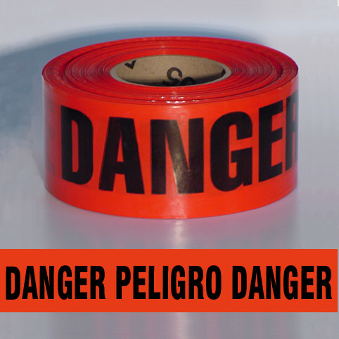 Danger Peligro Barricade Tape - 3 Mil - 3