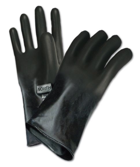 Chemical Resistant Gloves, Butyl, 14 in L, 7 mil, X-Large