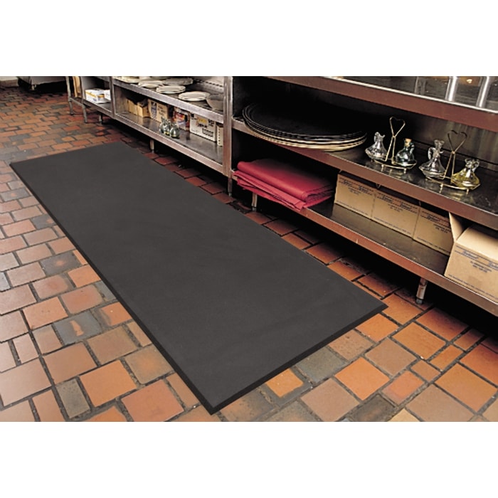 Superfoam™ Anti-Fatigue Mat, T17, 5/8 in x 3 ft W x 4 ft L, Nitrile/PVC Foam Blend, Solid, Black