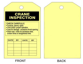 Crane Inspection Tags