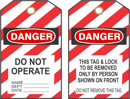 Danger Do Not Operate Tags