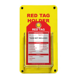 Wall-Mounted 5S Red Tag Station with 1 Pocket - 7881