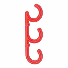 Safety Cable Hangers - Mounted Tri-Hook, 10/PK Red 7709-RD