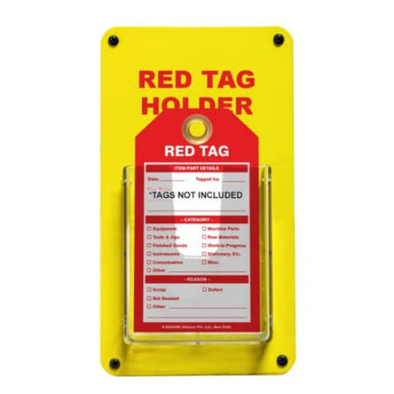 Wall-Mounted 5S Red Tag Station with 1 Pocket - 7881