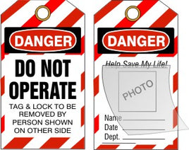 Do Not Operate  Tag Lock To Be Removed By Person Tag With Photo