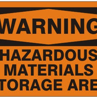Warning Hazardous Materials Storage Area Signs | W-9661