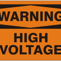 Warning High Voltage Signs | W-9666