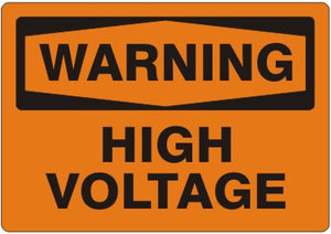 Warning High Voltage Signs | W-9666
