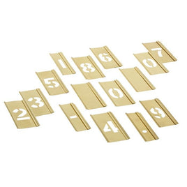 Stencil Set-Numbers 1 (in) Brass 15 Pieces | 10008
