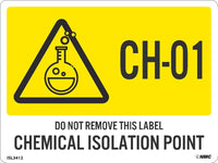 Chemical Isolation Point Labels Sequential Numbering 1-10
