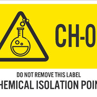 Chemical Isolation Point Labels Sequential Numbering 1-10