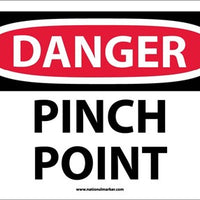 DANGER, PINCH POINT, 7X10, .040 ALUM