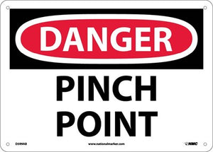 DANGER, PINCH POINT, 7X10, .040 ALUM
