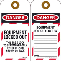 Danger Equipment Locked Out Lockout Tags | LOTAG17
