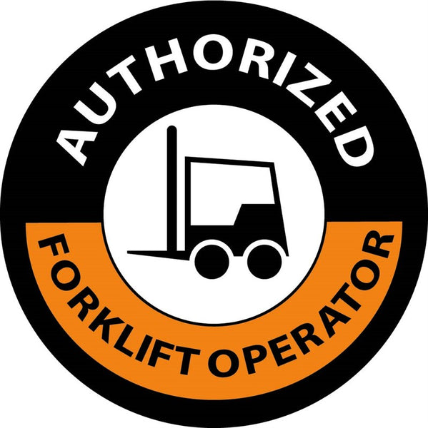 HARD HAT LABEL, AUTHORIZED FORKLIFT OPERATOR, 2