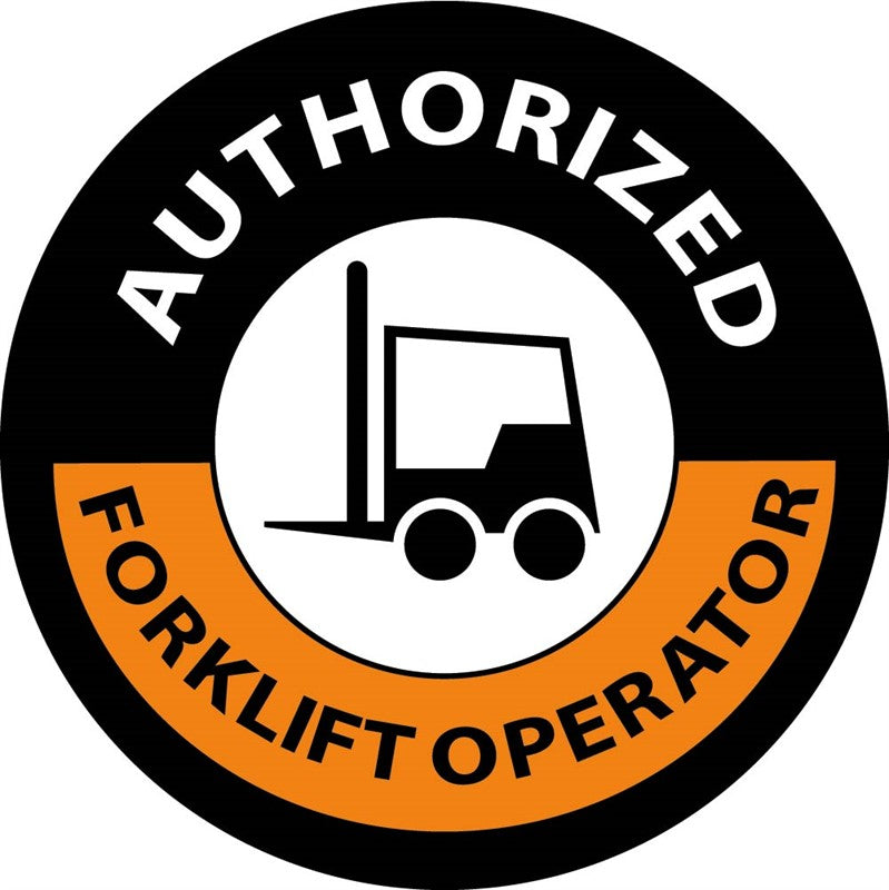 HARD HAT LABEL, AUTHORIZED FORKLIFT OPERATOR, 2
