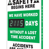 Digi-Day 3 Electronic Safety Scoreboards: We Have Worked __Days Without A Lost Time Accident