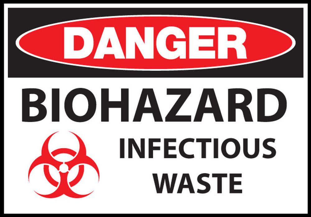 Biohazard Infectious Waste Eco Biohazard Signs Available In Different Sizes and Materials