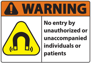 Warning No Entry By Unauthorized Or Unaccompanied Eco Radiation and X-Ray Signs Available In Different Sizes and Materials