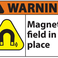 Warning Magnetic Field In Place With Graphic Eco Radiation and X-Ray Signs Available In Different Sizes and Materials