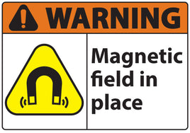 Warning Magnetic Field In Place With Graphic Eco Radiation and X-Ray Signs Available In Different Sizes and Materials