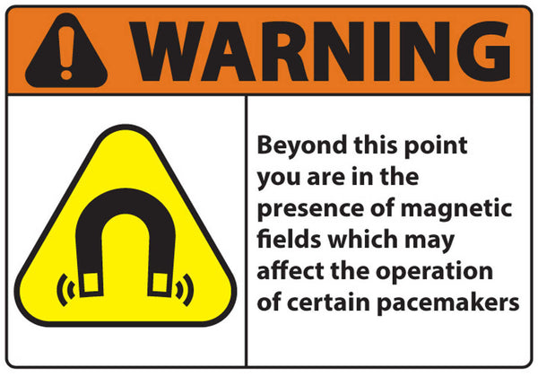 Warning Beyond This Point You Are In Presence Of Magnetic Fields Eco Radiation and X-Ray Signs Available In Different Sizes and Materials