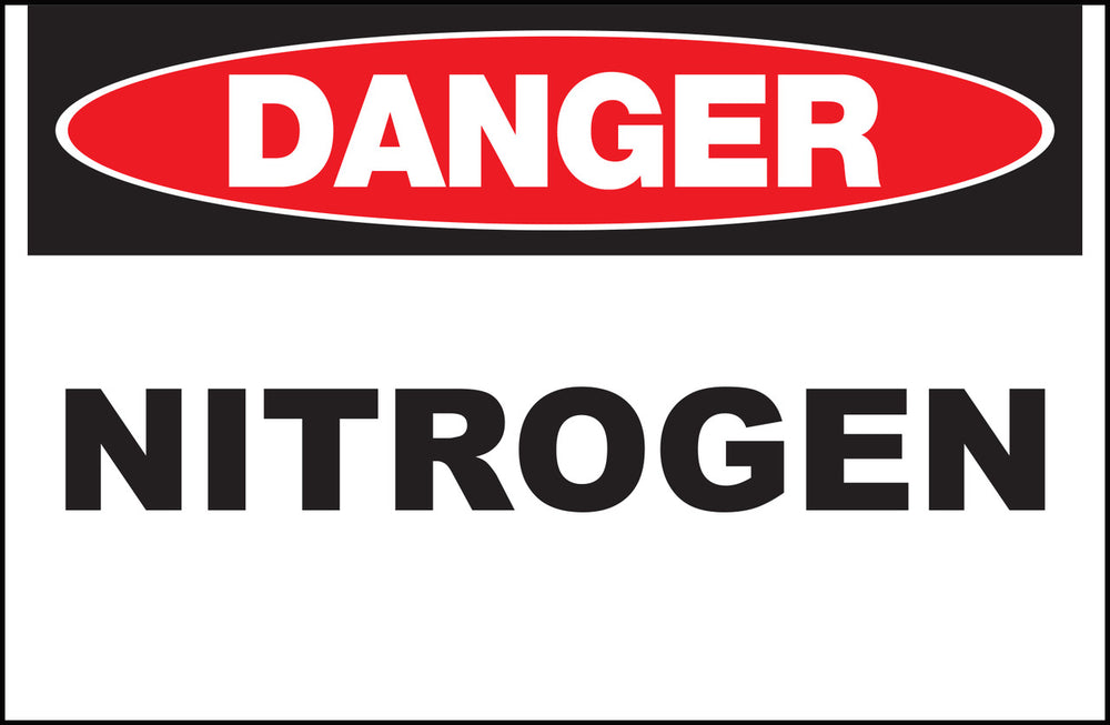 Nitrogen Eco Danger Signs Available In Different Sizes and Materials